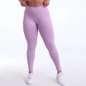 SET Active SculptFlex Leggings Lilac Purple Glitz Womens Small Sportswear Gym